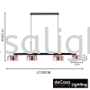 Designer Pendant Light Rose Gold (D1223-4-RG) Long Shape Pendant Light PENDANT LIGHT