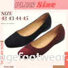 PlusSize Women Shoe with FLAT Sole- PS-8859-5 - BLACK Colour Plus Size Shoes