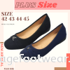 PlusSize Women Shoe with FLAT Sole- PS-71-51 - BLACK Colour Plus Size Shoes