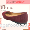 PlusSize Women Shoe with FLAT Sole- PS-8859-5 - MAROON Colour Plus Size Shoes