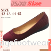 PlusSize Women Shoe with FLAT Sole- PS-8859-5 - MAROON Colour Plus Size Shoes