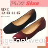 PlusSize Women Shoe with FLAT Sole- PS-8859-5 - MAROON Colour Plus Size Shoes