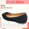 PlusSize Women Shoe with FLAT Sole- PS-8859-10 - BLACK Colour Plus Size Shoes