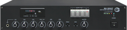 MA2060/MA2120/MA2024.AMPERES Mixer amplifier with zone select (EOL) AMPLIFIER AMPERES PA / SOUND SYSTEM