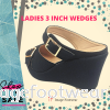 IF IMAGE Ladies 3 inch Wedges IF-2023-8(S)- BLACK Colour Ladies Trendy Shoes