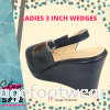 IF IMAGE Ladies 3 inch Wedges IF-2023-4(S)- BLACK Colour Ladies Trendy Shoes