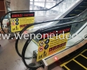 Escalator Warning Sticker Glass Sticker Sticker