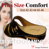 Plus Size 2inch Comfort Slippers -PS-291-2(B)- BLACK Colour Plus Size Shoes