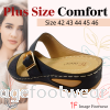 Plus Size 2inch Comfort Slippers -PS-291-6(B)- BLUE Colour Plus Size Shoes