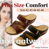 Plus Size 2inch Comfort Slippers -PS-291-2(B)- MAROON Colour Plus Size Shoes