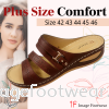 Plus Size 2inch Comfort Slippers -PS-291-2(B)- MAROON Colour Plus Size Shoes