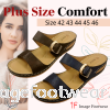 Plus Size 2inch Comfort Slippers -PS-291-6(B)- BLUE Colour Plus Size Shoes