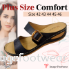 Plus Size 2inch Comfort Slippers -PS-291-6(B)- BLUE Colour Plus Size Shoes