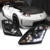 350Z `03 Head Lamp Projector Black W/DRL ( Compatible with Xenon ) Fairlady 350Z Nissan