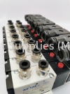 4V210-08 DC24V with 8 stations manifold |  5/2 Way Single Solenoid Valve with 8 stations manifold | Completed with Air Fitting and Silencer   5/2 Way Valve Control Valve Pneumatic Components