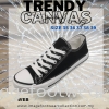 Trendy Ladies Casual Canvas Sneaker Shoe- TF-880 ALL BLACK Colour Ladies Sport Shoes