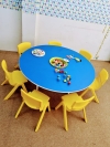 Q019  4'Round Table with Basket Kindergarten Table  Table Series School Furniture