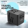 MC805 TRAVEL ADAPTOR - 3 USB + 1 TYPE-C PORT - 3.5A FAST CHARGE Travel Products