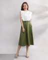 12270069  A Line Pleated Miniskirt