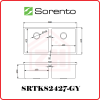 SORENTO Sink Double Bowl SRTKS2427-GY SORENTO DOUBLE BOWL SINK KITCHEN SINK KITCHEN APPLIANCES