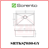 SORENTO Sink Single Bowl SRTKS7030-GY SORENTO SINGLE BOWL SINK KITCHEN SINK KITCHEN APPLIANCES