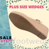 PlusSize Women 2.5 inch Wedges- PS-999-16(B)- APRICOT Colour Plus Size Shoes