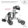 Rollator Walker 2 in 1 Wheelchair Reversible Backrest Commode / Transfer Chair Wheelchair - Fresco Bike