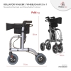 Rollator Walker 2 in 1 Wheelchair Reversible Backrest Commode / Transfer Chair Wheelchair - Fresco Bike