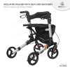 Fresco Rollator Walker with Seat and Backrest Commode / Transfer Chair Wheelchair - Fresco Bike