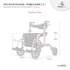 Rollator Walker 2 in 1 Wheelchair Reversible Backrest Commode / Transfer Chair Wheelchair - Fresco Bike