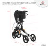 Fresco Rollator Walker with Seat and Backrest Commode / Transfer Chair Wheelchair - Fresco Bike