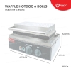 Waffle Hotdog Electric Machine 6 Rolls FR-119 Waffle Machine