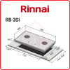 RINNAI 2-Inner Burner Built-in Gas Hob (Glass) RB-2GI RINNAI BUILT-IN GAS HOB BUILT-IN GAS HOB KITCHEN APPLIANCES