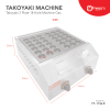 Takoyaki Machine Gas 2 plate, FR-1136.R 18 hole, Big hole (45mm) size Takoyaki Machine