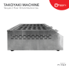 Takoyaki Machine Gas 2 plate, FR-1136.R 18 hole, Big hole (45mm) size Takoyaki Machine