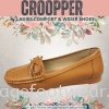 Croopper Women Slip-on Casual Flats Shoes-CP-53-88013- TAN Colour Ladies Wider & Comfort Shoes  Ladies Shoes