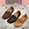 Croopper Women Slip-on Casual Flats Shoes-CP-53-88013- BROWN Colour Ladies Wider & Comfort Shoes  Ladies Shoes