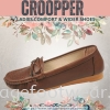 Croopper Women Slip-on Casual Flats Shoes-CP-53-88013- BROWN Colour Ladies Wider & Comfort Shoes  Ladies Shoes