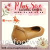 JJ MASTINI Plus Size Comfort Flat Shoes -PS 53-50179- Camel Colour Plus Size Shoes