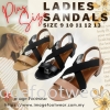 Express Polo Plus Size Ladies Sandal with 1.2 Inch Heel - SL- 9193- ALMOND Colour Plus Size Shoes