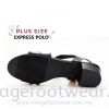 Express Polo Plus Size Ladies Sandal with 1.2 Inch Heel - SL- 9193- BLACK Colour Plus Size Shoes