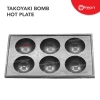 Takoyaki Bomb Hot Plate 6 Holes 8cm Aluminum Alloy Takoyaki Pan Takoyaki Machine