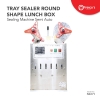 Tray Sealer Machine Round Shape Lunch Box Sealing Machine Semi Auto Fresco [Stainless Steel] Others