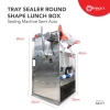 Tray Sealer Machine Round Shape Lunch Box Sealing Machine Semi Auto Fresco [Stainless Steel] Others