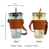 MONTE 3 Premium Color Glass Mug with PU Sleeve - M 1076 Thumbler / Bottle & Mug Drinkware & Container  Corporate Gift