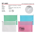 SF 4463 A4 Transparent Zipper File