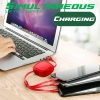 CC37A MULTICABLE - 3 IN 1 RETRACTABLE - 2.4A FAST CHARGE Cable