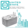 MC803 TRAVEL ADAPTOR - 1 USB + 1  TYPE-C PORT - 2.1A FAST CHARGE Travel Products