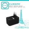 MC803 TRAVEL ADAPTOR - 1 USB + 1  TYPE-C PORT - 2.1A FAST CHARGE Travel Products