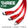 CC37A MULTICABLE - 3 IN 1 RETRACTABLE - 2.4A FAST CHARGE Cable